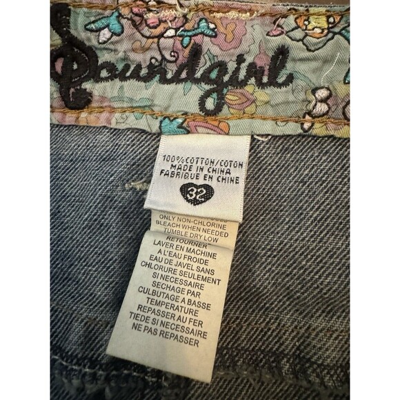 Soundgirl Y2K Distressed Blue Jean Skirt Measures 36 Inches At Waist - Picture 7 of 8